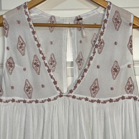 Free People Sleeveless Diamond Embroidered Top, Women's Size S - Picture 6 of 9